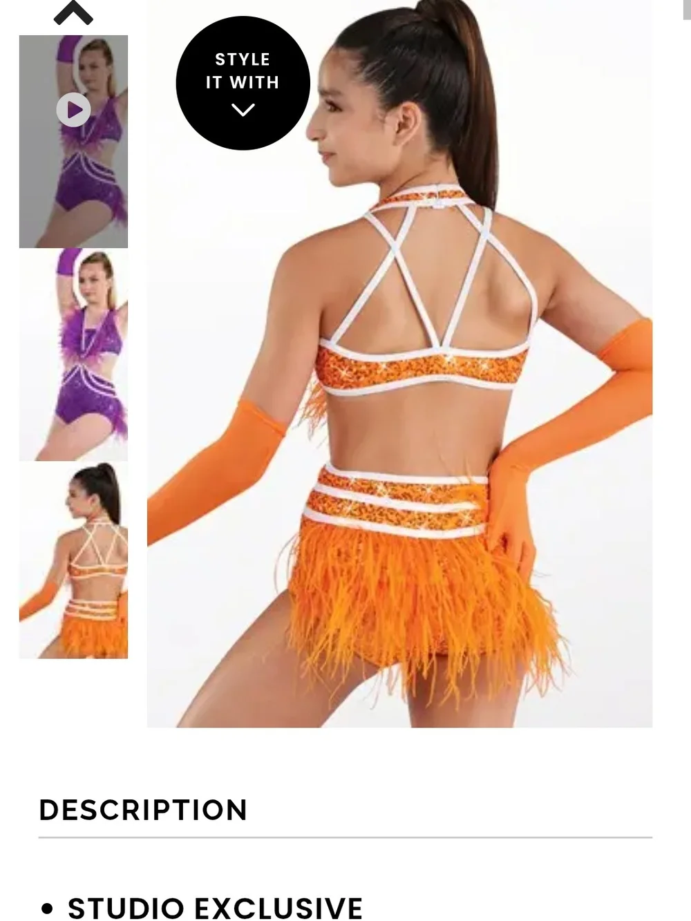 Weissman Glam Costume - Orange